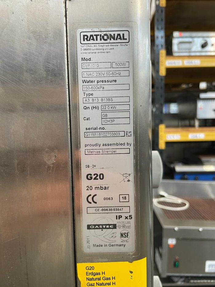 WhatsApp Image 2023 06 15 at 13.12.40 1 Rational Gas CombiMaster Plus (CMP), 10-1/1/G (10-Grid Gas Combi Oven) 2018