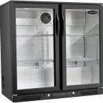 Sterling Pro Bottle Cooler SP2HC-BH Black Double Door Hinged 192 Litres 180 Bottles.