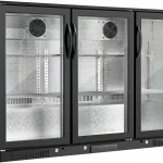 Sterling Pro Bottle Cooler SP3HC-BH Black Triple Door Hinged 300 Litres 274 Bottles.