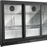 Sterling Pro Bottle Cooler SP3HC-BS Black Triple Door Sliding 300 Litres 274 Bottles.