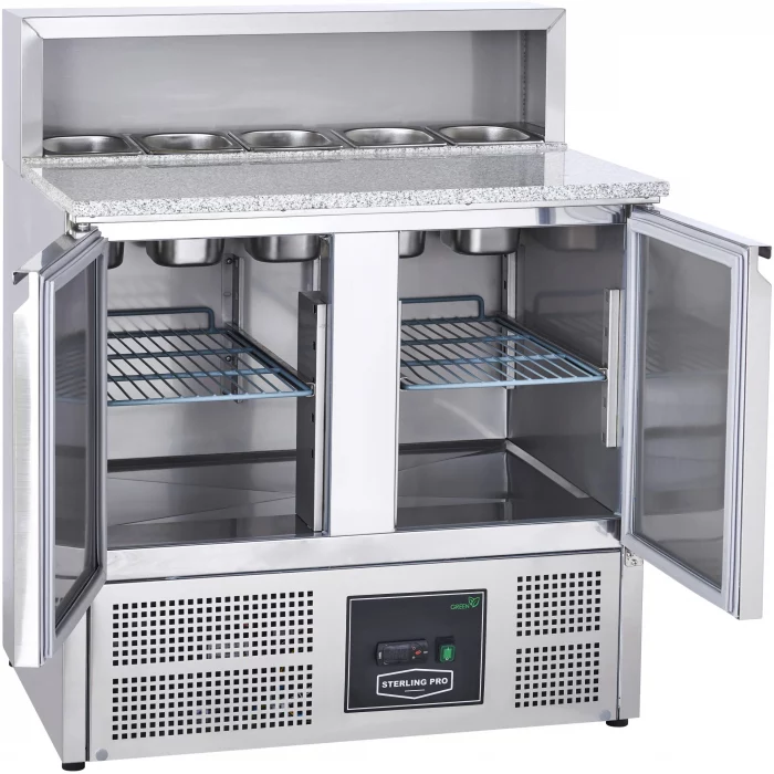 Sterling Pro Pizza Prep Cobus SPU902PZ 2 Door Counter With Granite Top 240 Litres 695 Sterling Pro Pizza Prep Cobus SPU902PZ 2 Door Counter With Granite Top 240 Litres.