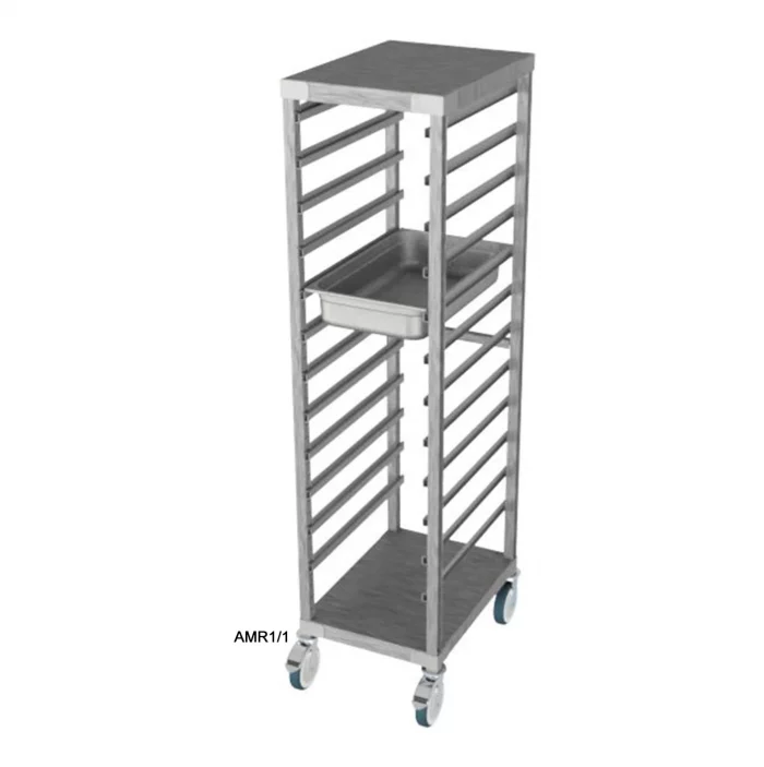 Moffat S-Steel AMR1-1 Mobile Racking trolley with adjustable runners 12xGN1]1. - Image 1