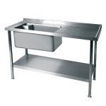 Moffat S-Steel SSU127BD sink 120x70x90 single bowl 60x45.