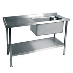 Moffat S-Steel SSU127DB sink 120x70x90 single bowl 60x45.