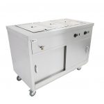 Parry Hot Hold HOT12BM electric mobile hot cupboard with bain marie 3 x 1]1 GN 120cm.