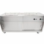 Parry Hot Hold MSB9G electric mobile hot cupboard with bain marie with gantry 2 x 1]1 GN 100cm.