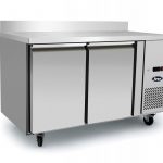 Atosa EPF3462HDSB 2 Door Preparation Counter Freezer with Splash Back  280 Litres