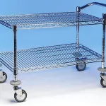 EAIS S-Steel CUC utility cart chrome 2 tier 80 x 50 x 96