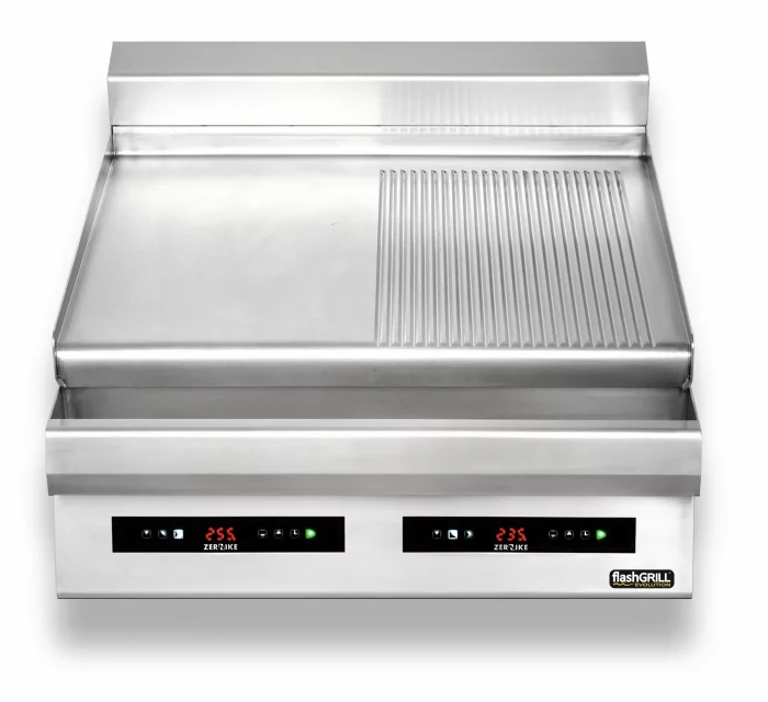 Zernike FlashGrill Griddle GE8090D1C Flat half ribbed 80x90cm - Image 1