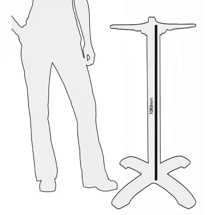 Bolero Cast Iron Poseur Table Leg Base - Image 2
