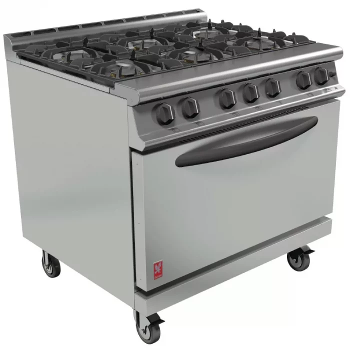 Falcon Dominator Plus Natural Gas Oven Range 6 Burner with Castors G3101D - Image 1