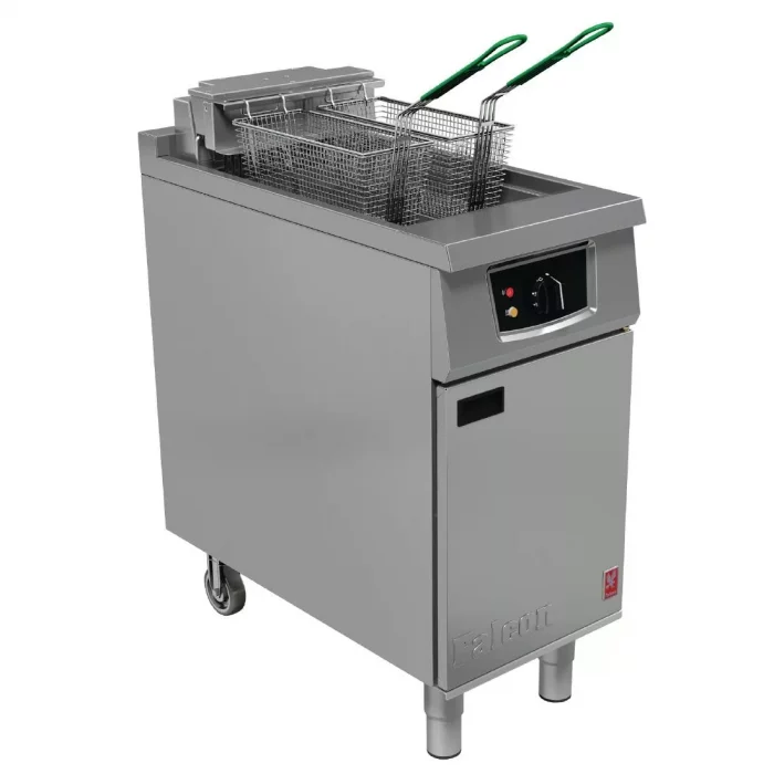 Falcon Single Tank Twin Basket Free Standing Electric Filtration Fryer E401F - Image 1
