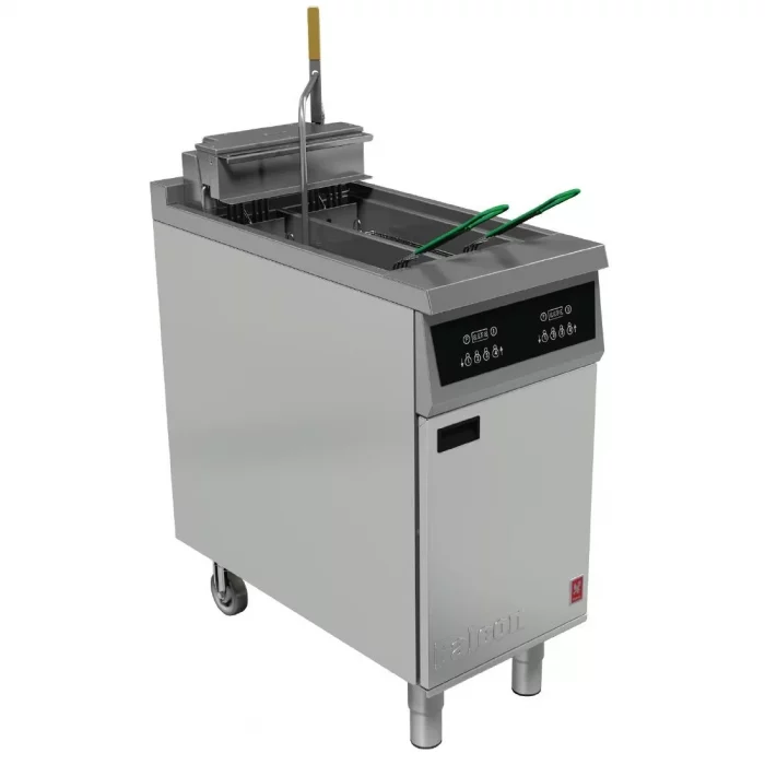 Falcon 400 Series Twin Tank Twin Basket Free Standing Electric Filtration Fryer E422 - Image 1
