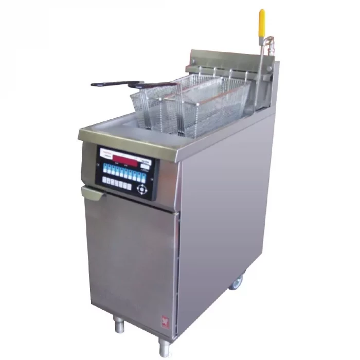 Falcon Infinity Single Tank Twin Basket Free Standing Propane Gas Filtration Fryer G2844F - Image 1
