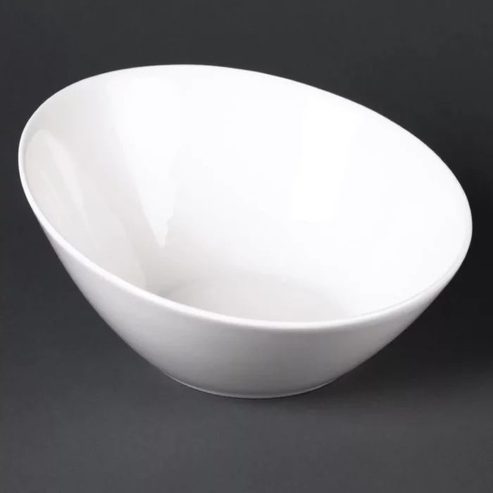 Olympia Lumina Oval Sloping Bowls White 202mm (Pack of 6) - Image 3