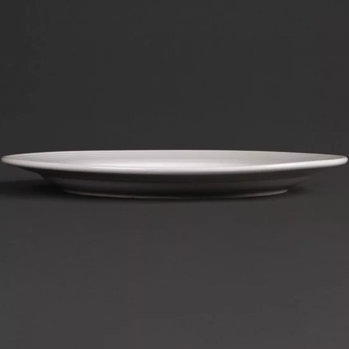 Olympia Linear Wide Rimmed Plates White 250mm (Pack of 12) - Image 4