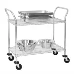 Vogue Chrome 2 Tier Wire Trolley - Image 2
