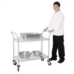 Vogue Chrome 2 Tier Wire Trolley - Image 3
