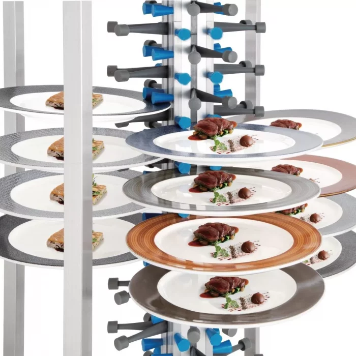 Vogue Mobile Plate Rack 84 Plates - Image 3