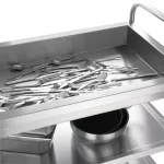 Vogue Stainless Steel 3 Tier Deep Tray Clearing Trolley - Image 4