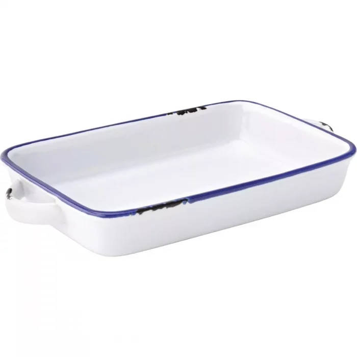 Utopia Avebury Blue Large Rectangular Dish 220mm (Pack of 12) - Image 1