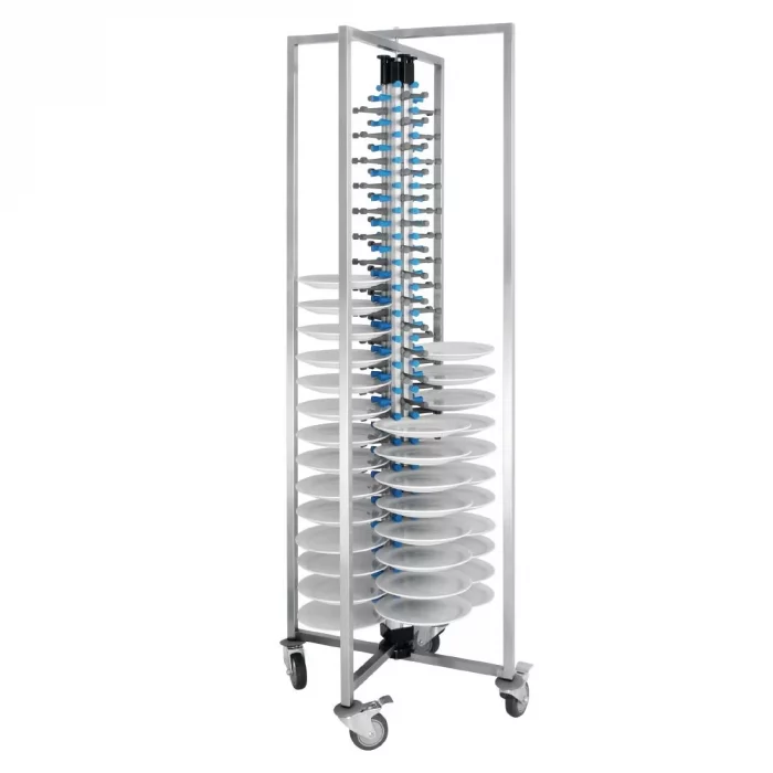 Vogue Mobile Plate Rack 84 Plates - Image 7
