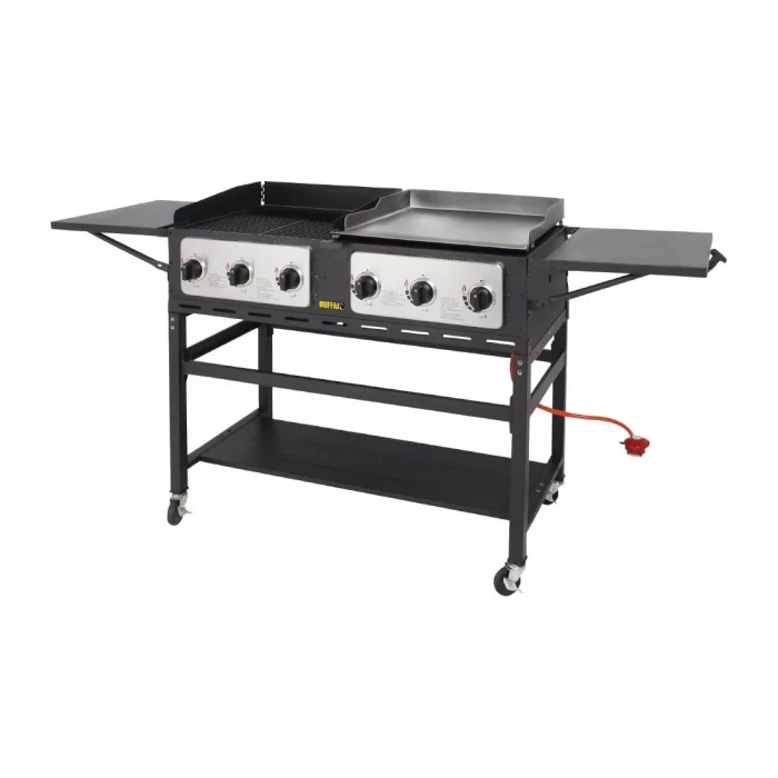Buffalo 6 Burner Combi BBQ Grill and Griddle - Image 3