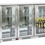 Prodis NT3ST-HC Hinged Glass Triple Door Stainless Steel Undercounter Bottle Cooler  300 Litres