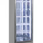 Prodis NT10ST-HC Hinged Glass Single Door Stainless Steel Upright Bottle Cooler  340 Litres