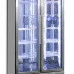 Prodis NT20ST-HC Hinged Glass Double Door Stainless Steel Upright Bottle Cooler  560 Litres