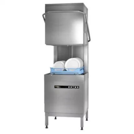 Hobart Ecomax Plus H615W-10C 500mm Basket Hood / Passthrough Dishwasher with Drain Pump  18 Plates