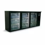 Gamko E3/222GMU84 Glass Triple Door Black Undercounter Bottle Cooler  531 x 33 Centiliters