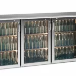 Gamko E3/222GMUCS84 Glass Triple Door Stainless Steel Undercounter Bottle Cooler  531 x 33 Centiliters