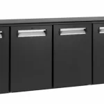 Gamko E3/2222MU84 Solid Four Door Black Undercounter Bottle Cooler  722 x 33 Centiliters