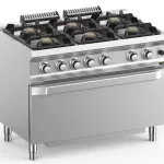 Hobart Ecomax HEFB711FGMXL 6 Burner Gas Hob (6 x 7kW) with Jumbo Gas Oven (8kW)  50kW