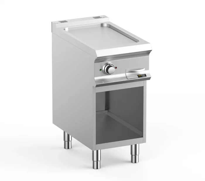 Hobart Ecomax HEFTBE74AL Smooth Griddle on Open Cupboard  5kW - Image 1