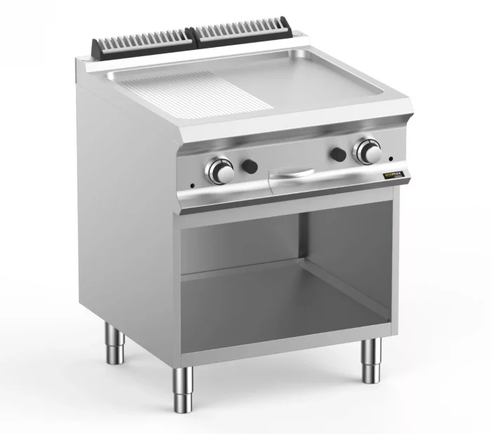 Hobart Ecomax HEFTBG77ALR 1/2 Smooth & 1/2 Ribbed Griddle  14kW - Image 1