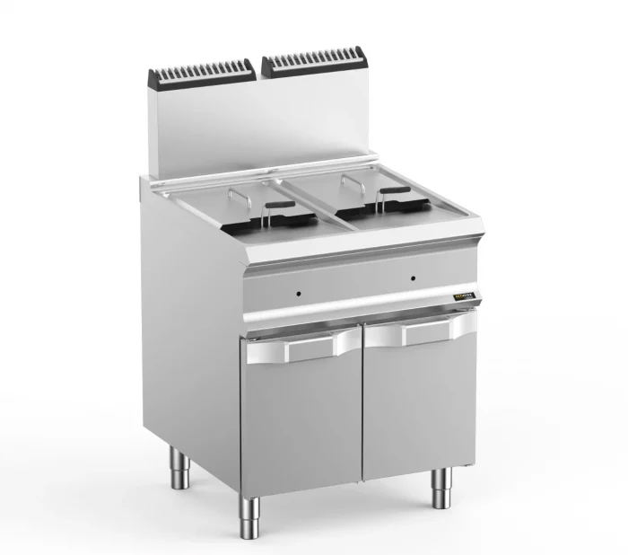 Hobart Ecomax HEFRG77A Floorstanding Double Basket Gas Fryer  2 x 14 Litres - Image 1