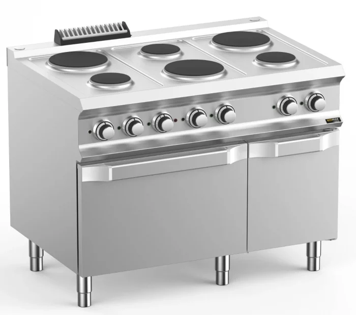 Hobart Ecomax HEPR711FE 6 Round Plate Hob with Electric Oven  17.6kW - Image 1