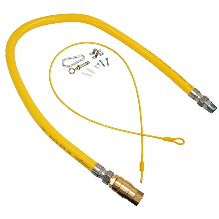Connect2Gas Braided Quick Release Gas Hose 1/2"x1250mm - Image 1