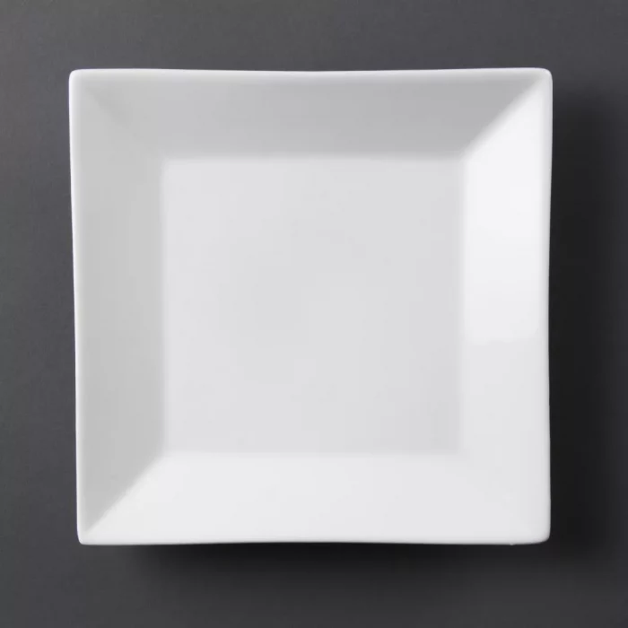 Olympia Whiteware Square Plates Wide Rim 250mm (Pack of 6) - Image 1