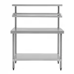 Vogue Stainless Steel Prep Station with Gantry 1500x600 - Image 2
