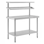 Vogue Stainless Steel Prep Station with Gantry 1500x600 - Image 3