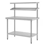 Vogue Stainless Steel Prep Station with Gantry 1500x600 - Image 4