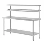 Vogue Stainless Steel Prep Station with Gantry Large 1800x600mm - Image 7