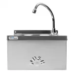 Basix Stainless Steel Knee Operated Hand Wash Basin - Image 2