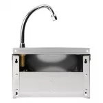 Basix Stainless Steel Knee Operated Hand Wash Basin - Image 4