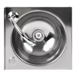 Basix Stainless Steel Knee Operated Hand Wash Basin - Image 6