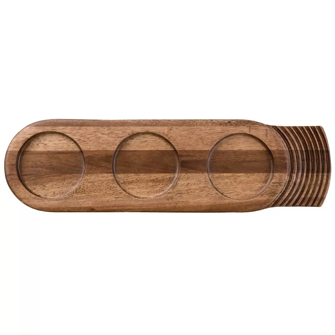 cd143-tray2.jpg Churchill Single Handled Large Wooden Boards 480mm (Pack of 4) - Image 1