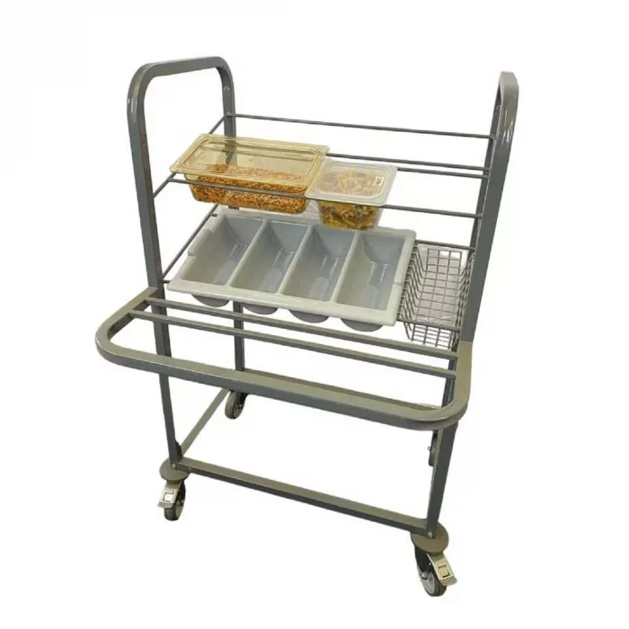 Craven Steel Condiment, Cutlery and Tray Dispense Trolley - Image 1